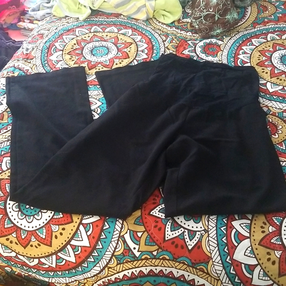 Black maternity work dress pants